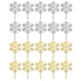 thumbnail image 1 of EeaseMX 40 adornos de copos de nieve para cupcakes navideños, palillos para tartas, decoraciones para tartas, 1 of 8