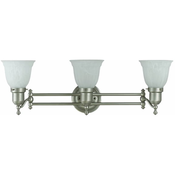 LA-193-S/BRS Cal Lighting Hotel - 3 Light Bath Vanity-8.5 Inches Tall and 4.75 Inches Wide