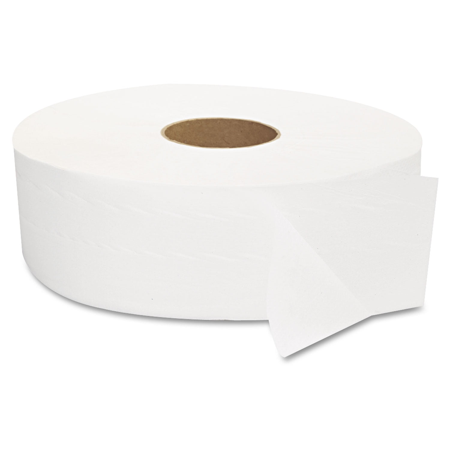 GEN JRT Jumbo Toilet Paper, Septic Safe, 2-Ply, White, 3.3" x 1,375 ft, 12" dia, 6 Rolls/Carton
