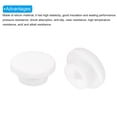 thumbnail image 4 of Uxcell 18pcs T-Shaped Silicone Plugs 23mm 15/16" Dia Snap in Plug Seal Round White, 4 of 7