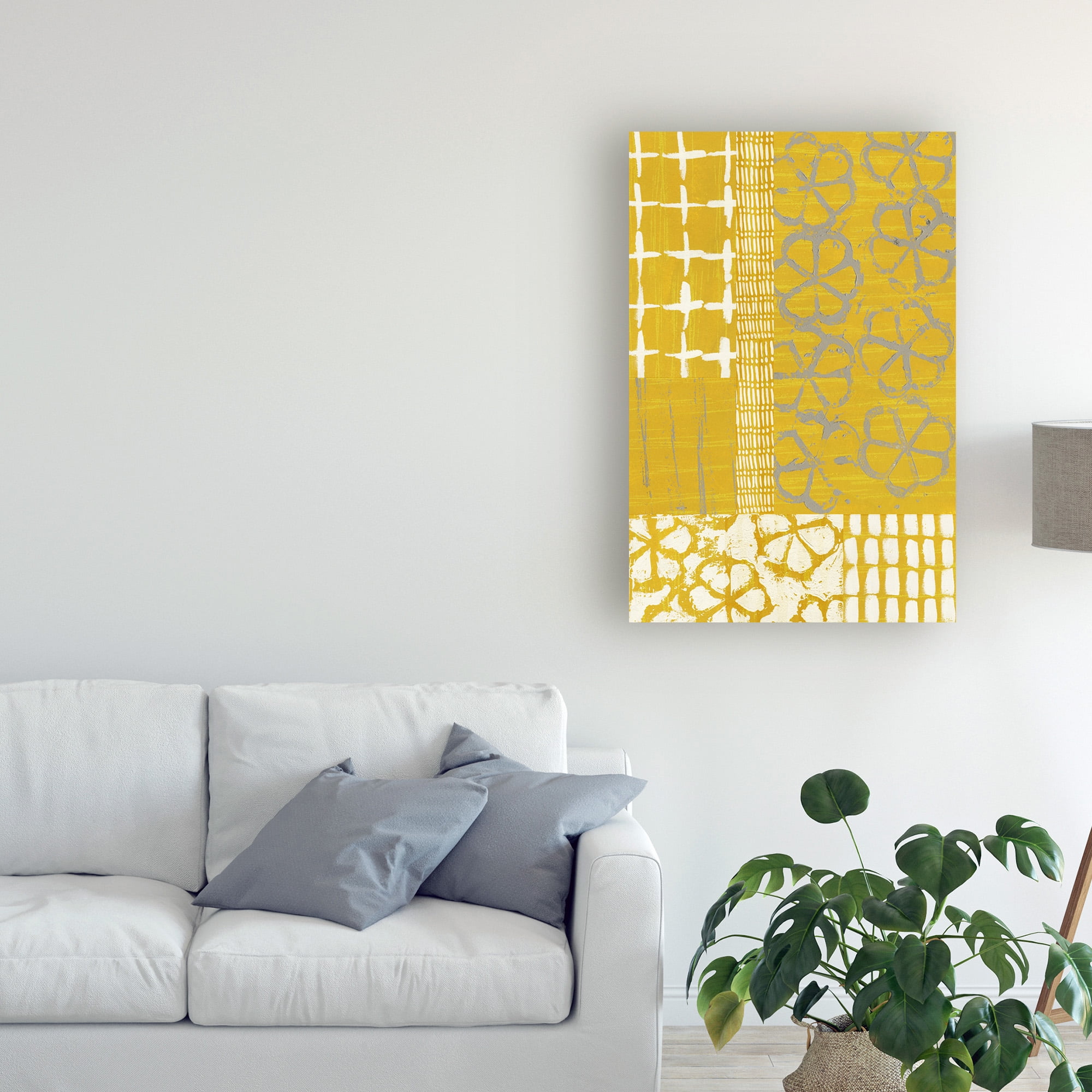 Trademark Fine Art 'Golden Block print II' Canvas Art by Chariklia Zarris