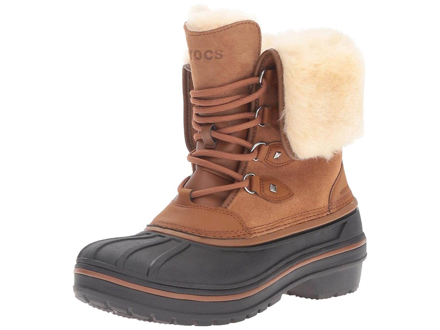 crocs boots with fur
