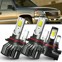 LECCIBUB LED Headlight Bulbs Compatible With GMC Sierra 1500/2500/3500 2003-2006,9005 High Beam   9006 Low Beam   9145 LED Fog Light Bulb,6500K White,Plug and Play,Pack of 6