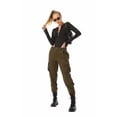 thumbnail image 4 of LIURUIJIA Women's Cotton Casual Military Army Cargo Combat Work Pants with 8 Pocket,Brown, 4 of 6