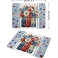 thumbnail image 2 of Poppy Flowers Dish Drying Mat 18x24 Inch,Red Blue Watercolor Flowers Jar Absorbent Drying Drainer Rack Pad Mats Independence Day Decor for Kitchen Counter,Sink,Bar,Refrigerator, 2 of 6