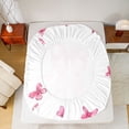 thumbnail image 5 of Feelyou Dreamy Pink Bow-tie Twin Sheet Sets, Butterfly Animal Bedding, 3-Piece, 5 of 7