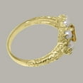 thumbnail image 4 of LBG British Made 10k Yellow Gold Natural Citrine & Cultured Pearl Womens Statement Ring - 33 size options - Size 10, 4 of 8