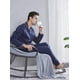 thumbnail image 5 of Conjunto de pijama largo con botones para hombre, 100 % algodón, 5 of 7