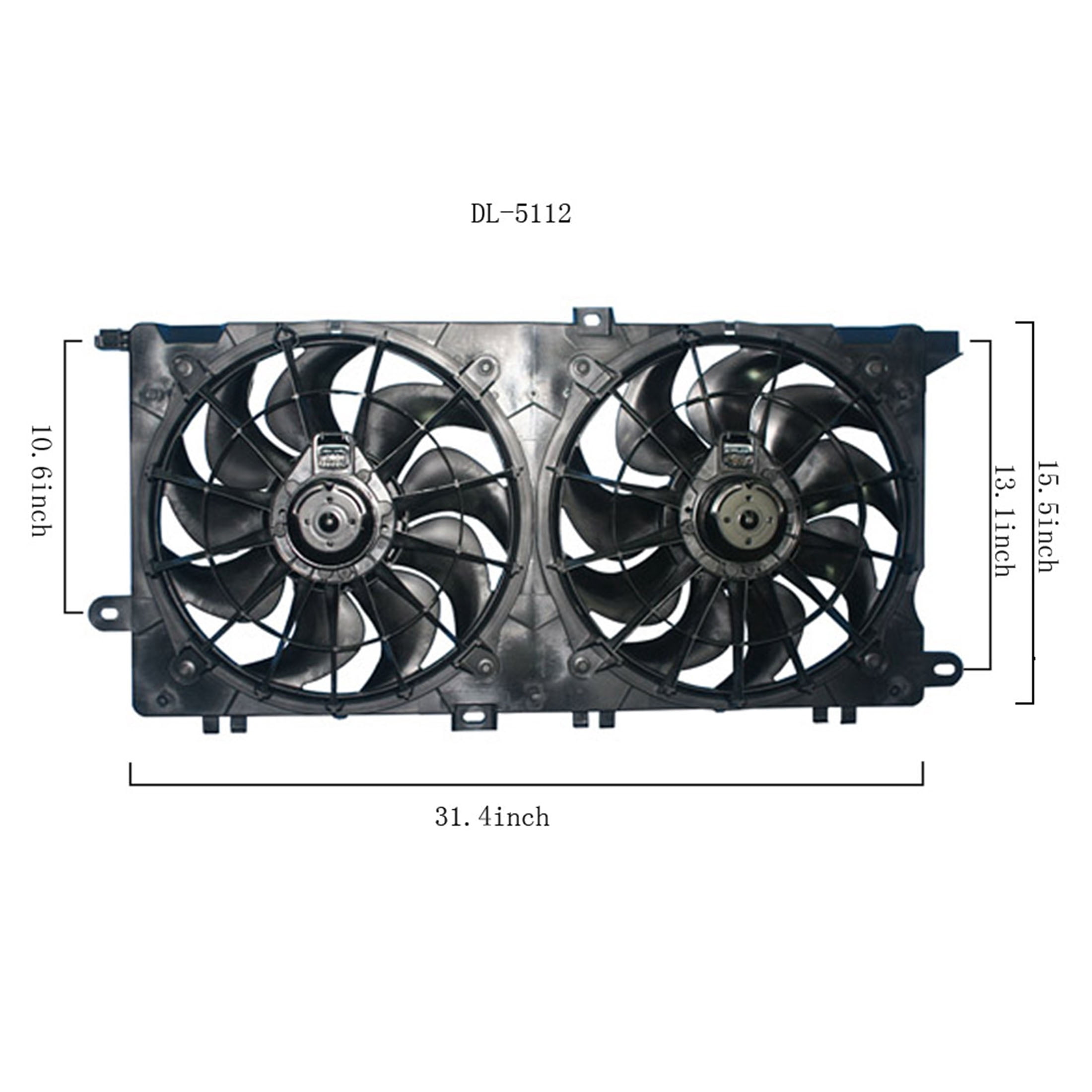 Agility Auto Parts 6012105 Dual Radiator and Condenser Fan Assembly for GM Specific Models