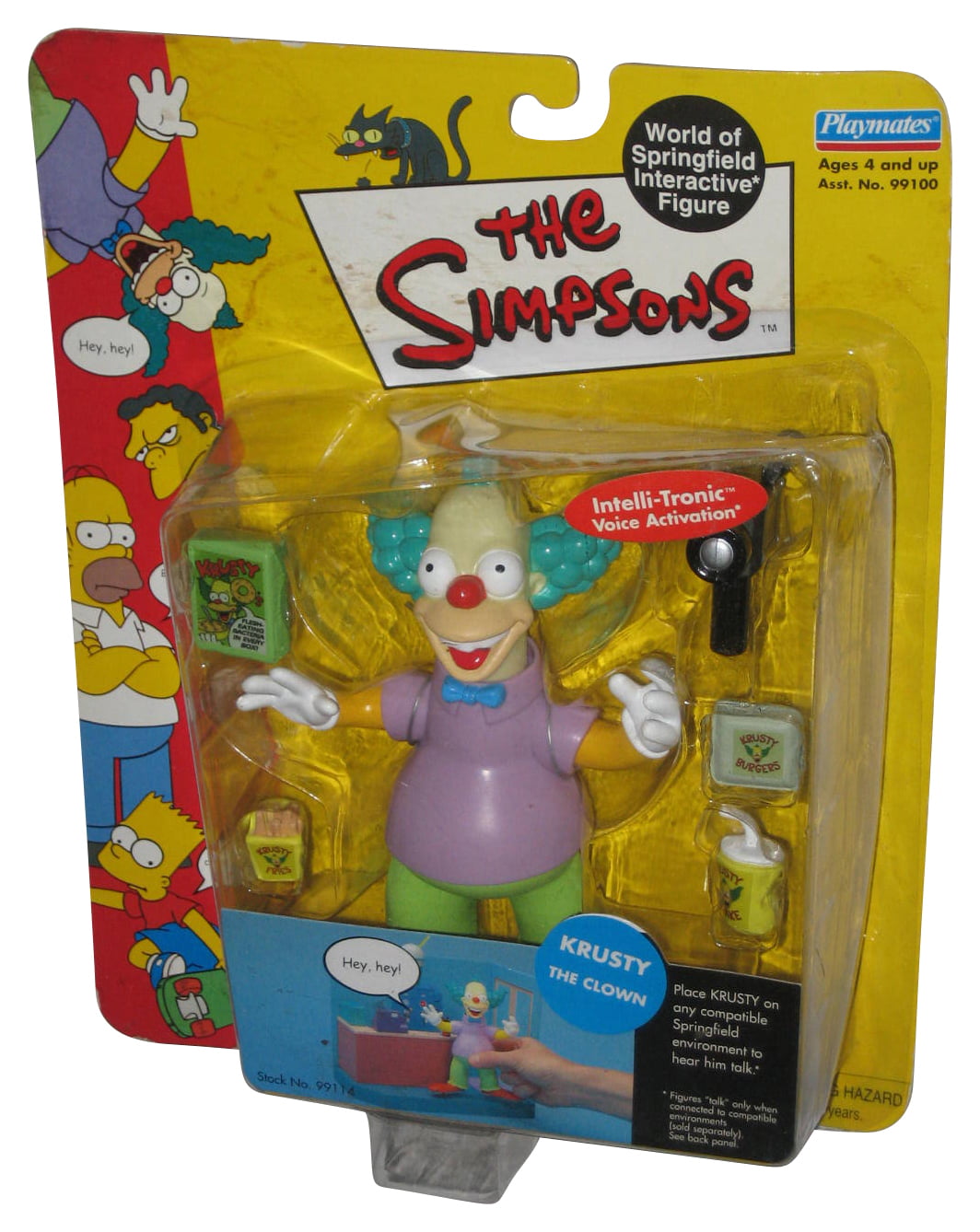 The Simpsons Krusty World Véhicule Set Playmate Toys 2000 Action Figure Set