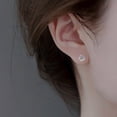 thumbnail image 4 of Enchanting Iridescent Flower Shaped Stud Earrings A Delicate And Dreamy, 4 of 7