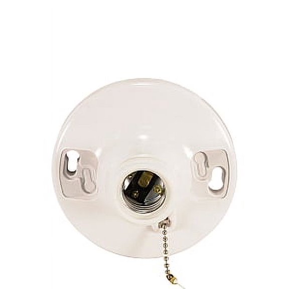 Satco Phenolic Receptacle White