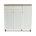 thumbnail image 4 of Baxton Studio Coolidge Modern and Contemporary Walnut Finished 11-Shelf Wood Shoe Storage Cabinet with Drawer, 4 of 7