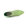 thumbnail image 4 of Unique Bargains Bottines à Paillettes à Talon Bloc Transparent pour Femme Vert (Taille 7), 4 of 7