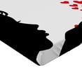 thumbnail image 2 of Ambesonne Kiss Fitted Sheet 2 Pcs Set, Girl Silhouette, Queen, Black White Red, 2 of 3