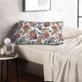 thumbnail image 5 of Plush Throw Pillow Covers, Elegant Flower Paisley Pillow Cases with Invisible Zipper, Breathable Microfiber Pillow Cases Standard Size for Sleeping Bedroom Sofa Living Room 14x20, 5 of 5