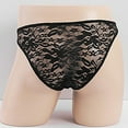 thumbnail image 3 of HUPOM Sexy Underwear For Women Women’S Underwear Briefs Low waist Drop Waist Printed Thong Black One Size, 3 of 3
