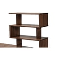 thumbnail image 4 of Baxton Studio Foster Modern and Contemporary Walnut Brown Finished Wood Storage Desk with Shelves, 4 of 6