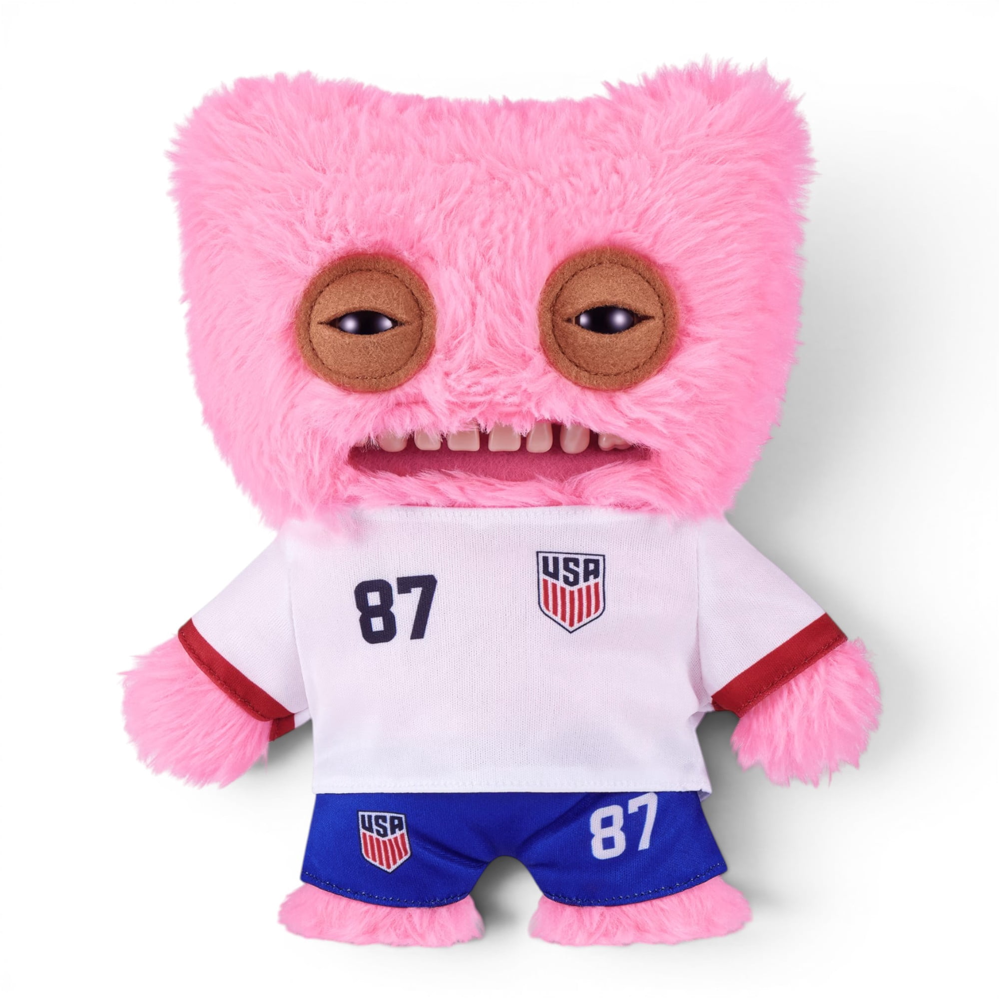 ぬいぐるみ・マスコット Fuggler USA Soccer #87 ZURU Fuggler, Plush Collectible Set, 4 Pack, USA Soccer-themed