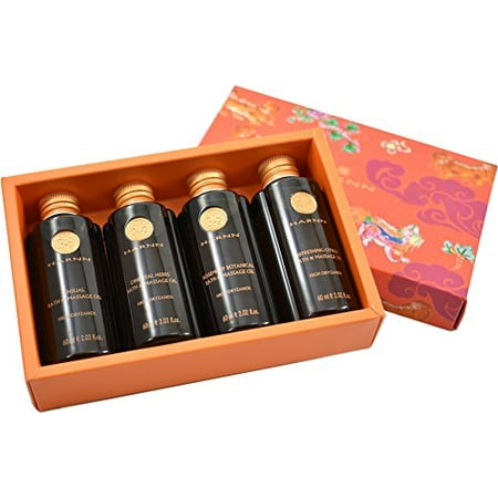 Euphoria Natural Massage Oil Set Sensual Massage Oils for Skin Therapy with Herbs, Rosemary and Citrus (2 02 fl Oz) Set of Four