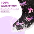 thumbnail image 4 of MODEBYME Girls Light Up Rain Boots Toddler Kids Waterproof Glitter Boots with Easy on Handles, Black, Size 10, 4 of 7
