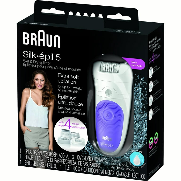 Timmer and Silk-epil Dry Cordless Ladies\' Braun 5-541 Bikini & Shaver, 5 Wet Electric Epilator,