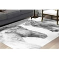 thumbnail image 3 of Two Horses Rug Car Mat Rugs, Pattern Rug, Trendy Rug, Animal Rug, Non Slip Rug, Two Horses Rug, Saloon Rug, Home Decor Rug, Black White Rug, 2'x3' - 60x90 cm, 3 of 8