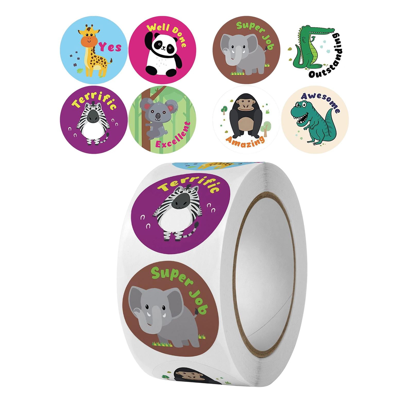 500x cute round animal stickers 1 inch 8 patterns inspirational