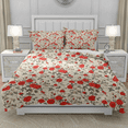 thumbnail image 2 of TeasBank Red Rose Bedding Sets 3D Printing Comforter Cover for Adult Soft Microfiber King Duvet Cover Fashion Room Decoration 3 Piece 1 Duvet Cover with 2 Pillowcases, 2 of 4