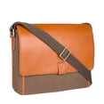 thumbnail image 2 of Hidesign Aiden Horizontal Canvas & Leather Crossbody Messenger Bag, 2 of 5