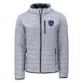 thumbnail image 2 of Men's-Cutter & Buck  Gray Sporting Kansas City Rainier Primaloft Eco Full-Zip Hooded Jacket, 2 of 3