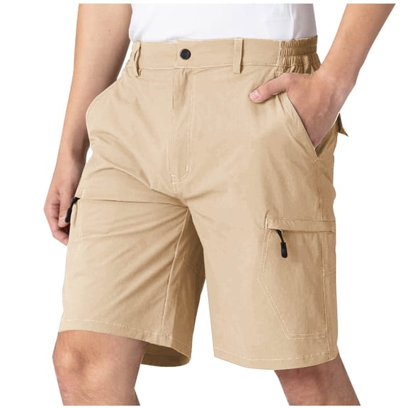 Clearance! ZVNAΖH Mens Stretch Golf Shorts with 6 Pockets 7 Inch Inseam Lightweight Dress Shorts for Hiking Work Casual