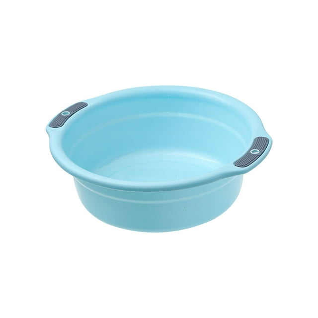 Blue L Thickened Plastic Wash Basin With Durable Construction, Multipurpose Utility Basin For Laundry Foot Washing And Kids Use, 13.98X9.84X4.33In 0.49Lb