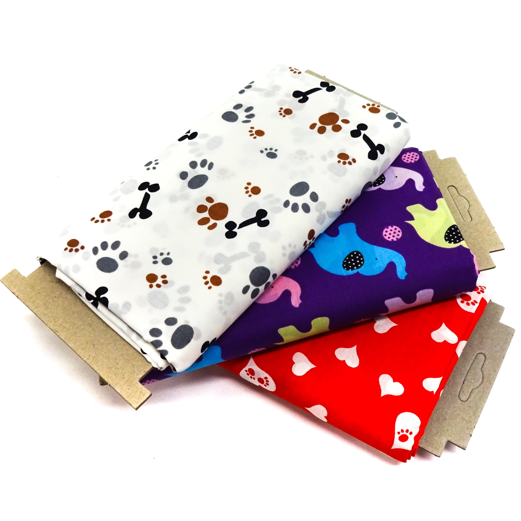Shason Textile (2 Yards Cut) Craft Projects Quilting Poly Cotton Fabric, Pets Red