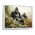 thumbnail image 2 of Designart "Horizon With An African Gorilla Family I" Gorilla Floater Framed Canvas Prints, 2 of 5