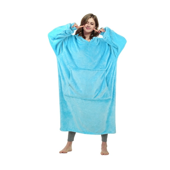 Catalonia Full Body Oversized Blanket Hoodie Sweatshirt, Extra Long Wearable Fleece Pullover, Gift for Adult Men Women Wife Girlfriend