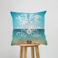 thumbnail image 2 of Throw Pillow Cover Summer Beach Life is Better in Flip-Flops Home Decor Pillowcase for Sofa 18x18 Inches, 2 of 6