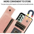 thumbnail image 4 of Basic Case for Samsung Galaxy A53 with Card Holder & Kickstand, Minimalist Luxury PU Leather Magnetic Closure Protective Wallet Case Cover for Samsung Galaxy A53 Rose Gold-SK, 4 of 14