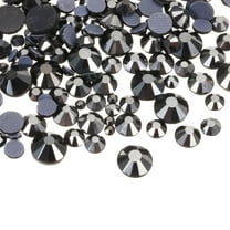 1450 Pcs Hotfix Rhinestones Crystal Glass Gems(SS6-SS30 Set,Pale Black)