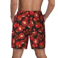 thumbnail image 4 of Uemuo Tomato Pattern Mens Swim Trunks Quick Dry Board Shorts with Mesh Lining, Stretch Beach Shorts Quick Dry No-Chafing Board Shorts-Large, 4 of 9