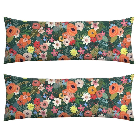 Boho Body Pillow Cover 20x54 - Colorful Romantic Long Pillow Case with Zipper - Soft Breathable Maternity Pillowcase - Full Body Pillow Protector - Aesthetic Bed Pillow Cover