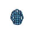 thumbnail image 1 of Camisa con botones Aeropostale a cuadros brillantes para mujer azul pequeña, 1 of 1