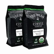 The Bean Organic Coffee Company Organic Pumpkin Spice, Medium Roast, Whole Bean, 16-Ounce Bags (Pack of 2)