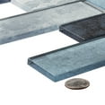 thumbnail image 2 of Migdal Sky Blue 2-in. x 6-in. Brick Joint Wood Look Glossy Glass Mosaic Wall and Floor Tile, 2 of 6
