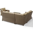 thumbnail image 3 of Crosley Furniture Bradenton 5 Piece Fabric Patio Sectional Set in Sand, 3 of 19