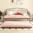 thumbnail image 5 of Fox Twin Daybed with Twin Trundle in Black - Elegant & Simple Design, 5 of 15