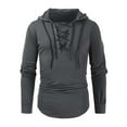 thumbnail image 3 of FAIWAD Men's Long Sleeve Drawstring Sweatshirts Drop Shoulder Zip Hooded Sweatshirts Trendy Spring Tops, 3 of 5