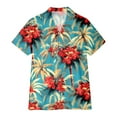 thumbnail image 4 of Womens Summer Outfits, Women Blouses, Trendy Women's Casual Holiday Coconut Tree Print Short Sleeve Blouse for Everyday Wear and Beach Outings, 4 of 5