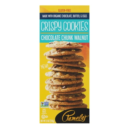 Pamela's Crispy Cookies Chocolate Chunk Walnut, 6.0 (Best Chocolate Chip Walnut Cookies)