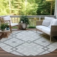 thumbnail image 6 of Addison Rugs Chantille Indoor/Outdoor Transitional Geometric Silver Washable Round Rug, 8' x 8', 6 of 6